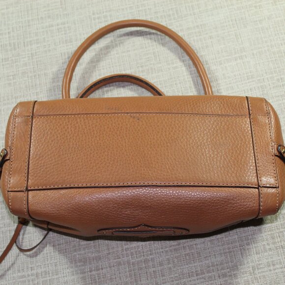 Vintage Cole Haan Caramel Brown Pebble Leather Shoulder Bag Purse - LIKE NEW - Picture 3 of 9